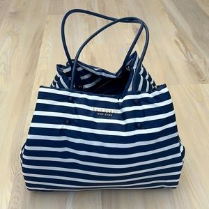 KateSpade Everything Puffy Sailing Stripe Tote Bag
